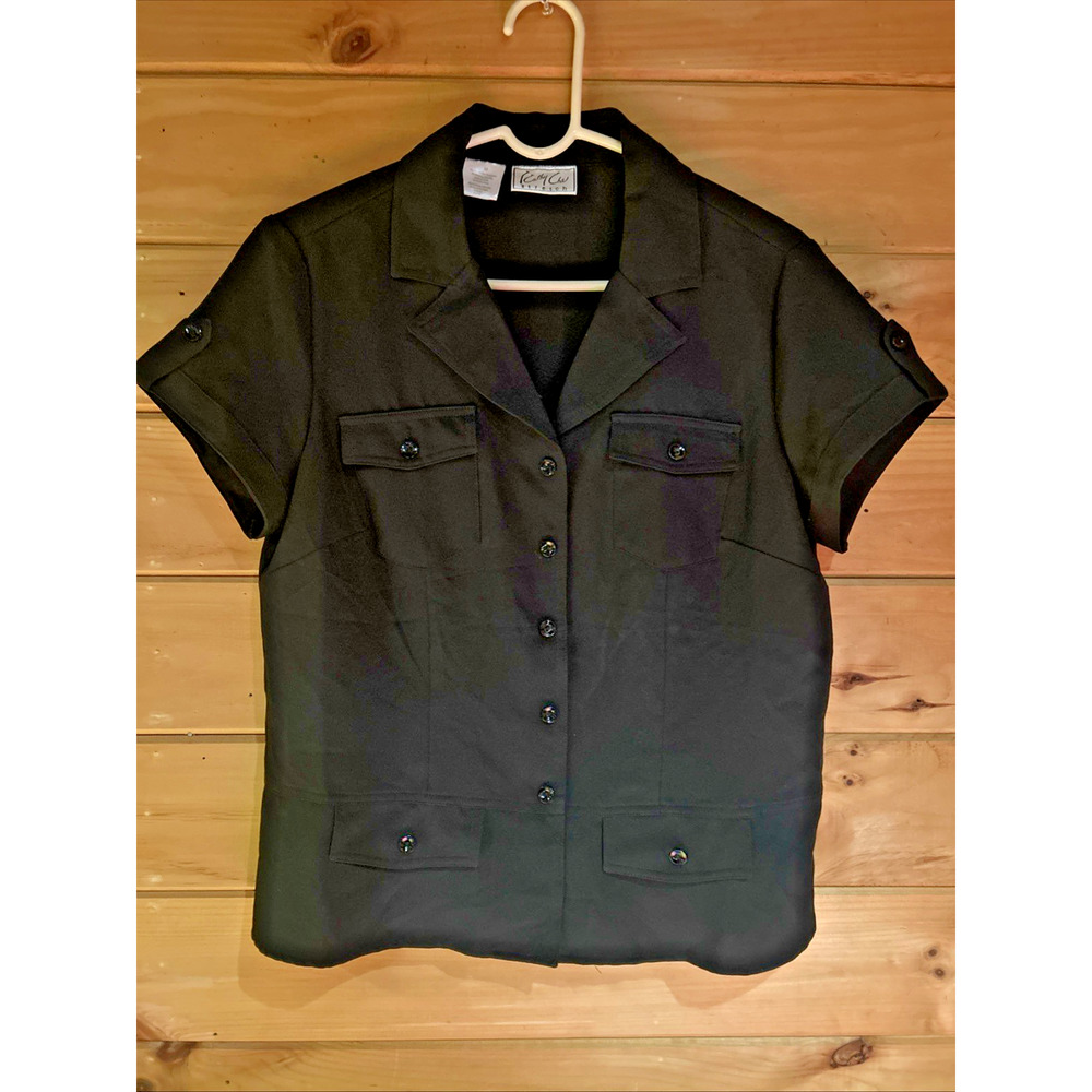 Kathy Che Stretch Women’s Button-Down Shirt Size Medium